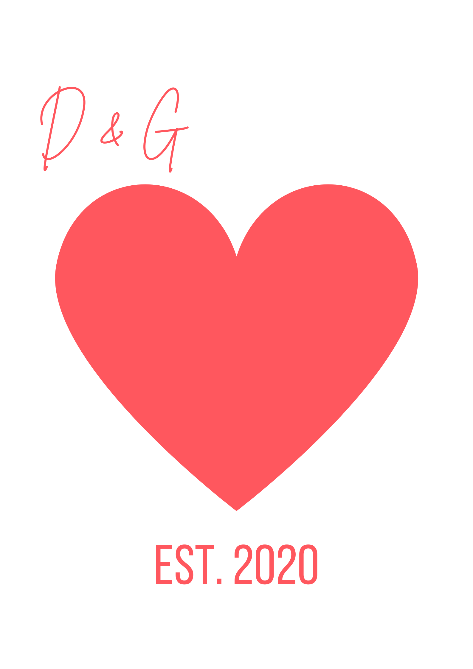 Heart Initials Print